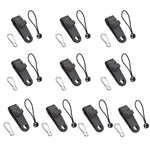 Outdoor Camping Windproof Canopy Fixed Tent Clip Rope Buckle Quick Hanging Set, 10 Clips+10 Ropes, 10 Clips+10 Black Ropes, 10 Clips+10 Black Ropes+10 Silver Buckles, 10 Clips+10 Elastic Ropes+10 Black Buckles                                           ...