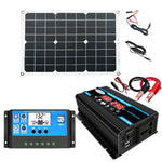 태양광 발전 시스템 인버터 30A 컨트롤러+18W 12V 태양광 패널, 사양:, 블랙 12V to 110V, 블랙 12V to 220V, 옐로우 12V to 110V, 옐로우 12V to 220V