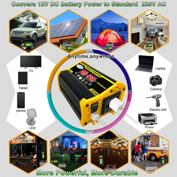 Home Solar Generator Inverter+30A Controller+18W 12V Solar Panel, Specification:, Black 12V To 220V, Black 12V To 110V, Yellow 12V To 220V, Yellow 12V To 110V
