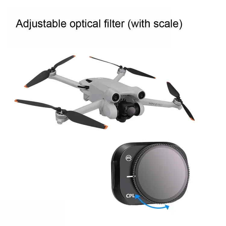 RCSTQ 알루미늄 합금 조절식 필터 액세서리 DJI Mini 3 Pro용, 스타일: UV+CPL+ND8+ND16+ND32+ND64 6-in-1, CPL, ND8, ND16, ND32, ND64, 4-in-1 세트, 6-in-1 세트