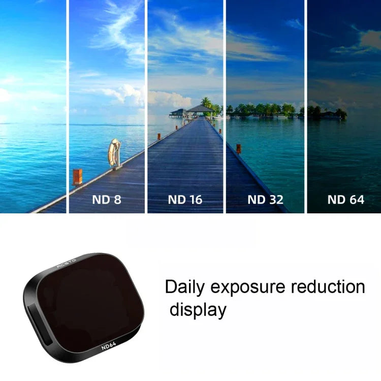 RCSTQ 알루미늄 합금 조절식 필터 액세서리 DJI Mini 3 Pro용, 스타일: UV+CPL+ND8+ND16+ND32+ND64 6-in-1, CPL, ND8, ND16, ND32, ND64, 4-in-1 세트, 6-in-1 세트