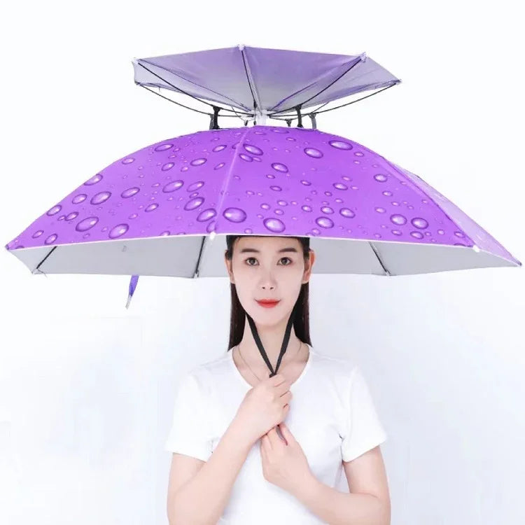 이중 레이어 낚시 우산 모자 야외 자외선 차단 및 방수 접이식 우산 모자, 95 블루 (탄성 밴드), 95 실버 (탄성 밴드), 95 블루 (고무 슬리브), 95 실버 (고무 슬리브), 80 블루, 80 카멜리아, 95 블루 비닐 (고무 슬리브)