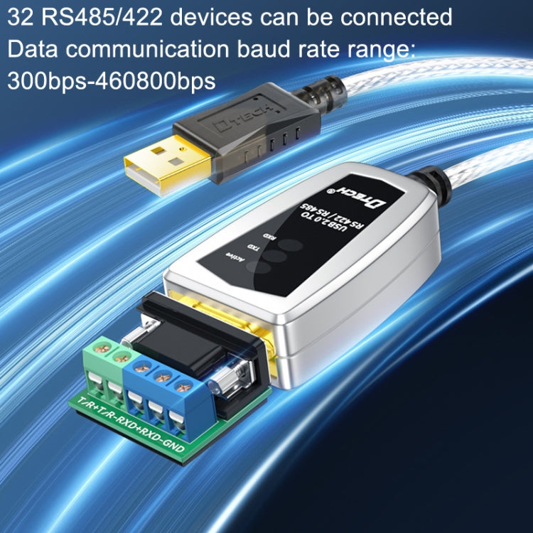 DTECH DT-5119 0.5m USB to RS485/422 산업용 컨버터 시리얼 라인 통신 어댑터, DT-5119 0.5m