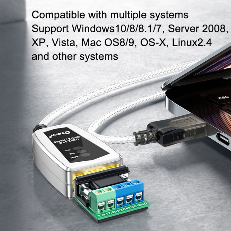 DTECH DT-5019 USB to RS485/422 산업용 변환기 시리얼 통신 어댑터, DT-5019 1.2m
