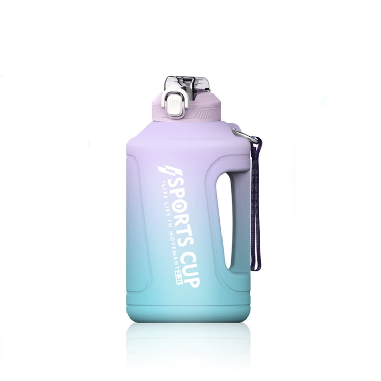 대용량 그라데이션 빨대 컵 스포츠 병, 1500ml, 2300ml, 3800ml