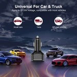 PD+2.4A Dual USB Car Charger, Style: 3 Ports (Black), 3 Ports (Black), 3 Ports (White)