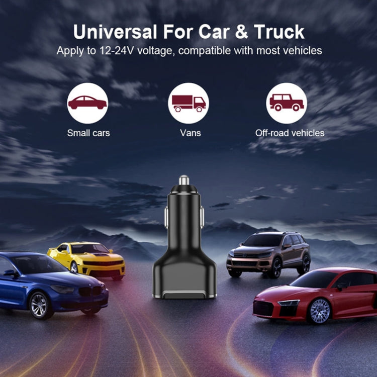 PD+2.4A Dual USB Car Charger, Style: 3 Ports (Black), 3 Ports (Black), 3 Ports (White)