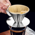 Double-layer Stainless Steel Pour-over Coffee Filter, Size:, Small