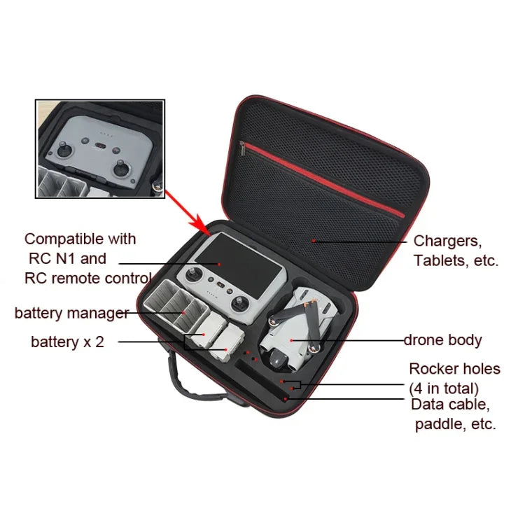 DJI Mini 3 Pro 드론 스마트 컨트롤러용 휴대용 숄더 백