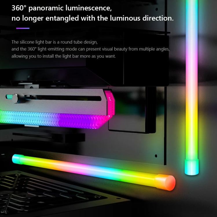 ARGB 케이스 라이트 바 컴퓨터 장식용 실리콘 LED 램프 스트립, Y360 라운드