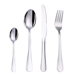 4PCS/세트 스테인리스 스틸 서양식 스테이크 포크 스푼 나이프 세트, 진짜 색상, 골드, 로즈 골드, 컬러풀, 블랙