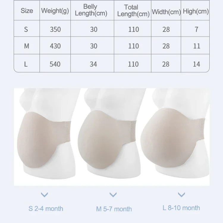 메모리 폼 임산부 소품 가벼운 통기성 시뮬레이션 가짜 배, S, M, L