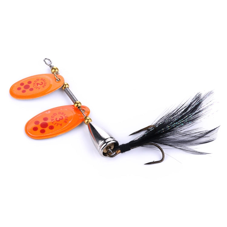 HENGJIA SP304 6.5cm 13g 깃털 훅 회전 스팽글 로드 루어 미끼, SP304 옐로우, SP304 오렌지 레드, SP304 블랙