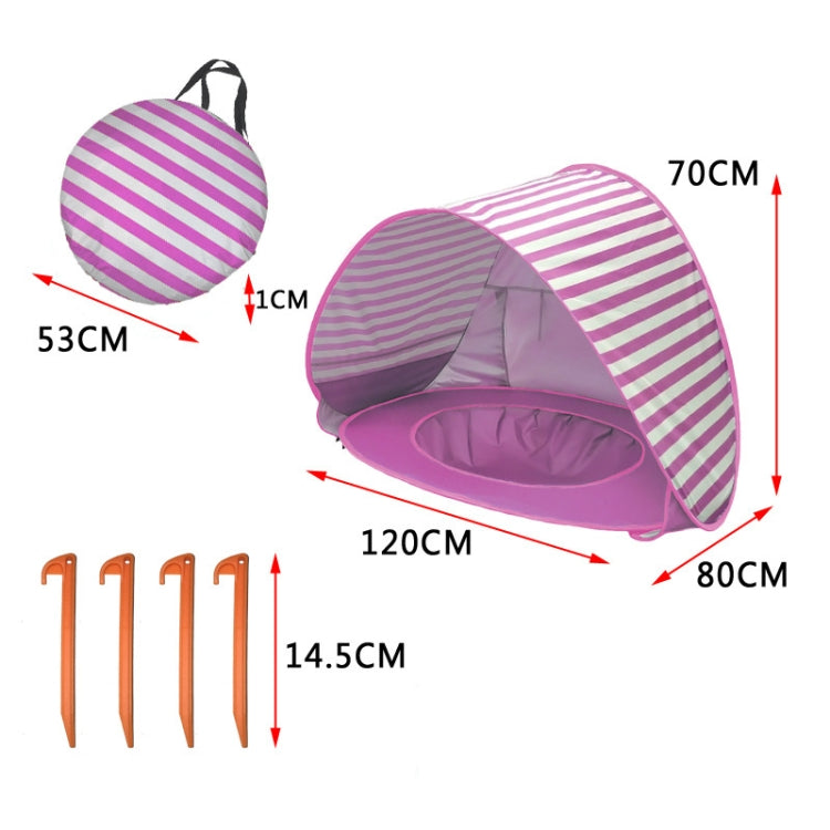 Baby Beach Tent With Pool Portable Foldable Sunshelter, Orange, Pink, Pink Stripe, Shark Gray, Shark Yellow, Whale Blue, Whale Pink
