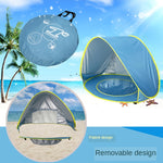 Baby Beach Tent With Pool Portable Foldable Sunshelter, Orange, Pink, Pink Stripe, Shark Gray, Shark Yellow, Whale Blue, Whale Pink