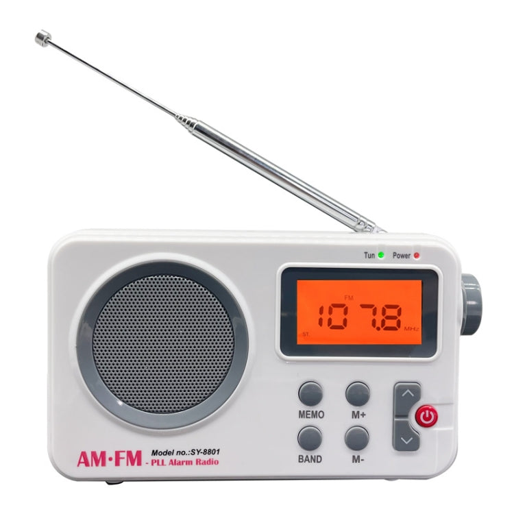 SY-8801 휴대용 레트로 라디오 HD LCD 화면 무게 베이스 단파 라디오, SY-8801