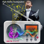SY-8801 휴대용 레트로 라디오 HD LCD 화면 무게 베이스 단파 라디오, SY-8801