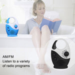 Sayin SY-950 휴대용 방수 소형 라디오 AM/FM 범용 밴드 노인용 라디오, SY-950 블루, SY-950 블랙