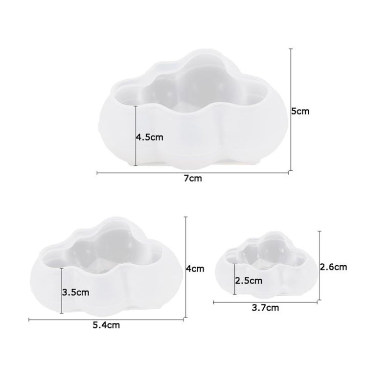 2개 세트 구름 DIY 거울 실리콘 몰드, 규격: 대형, 소형, 중형, 대형