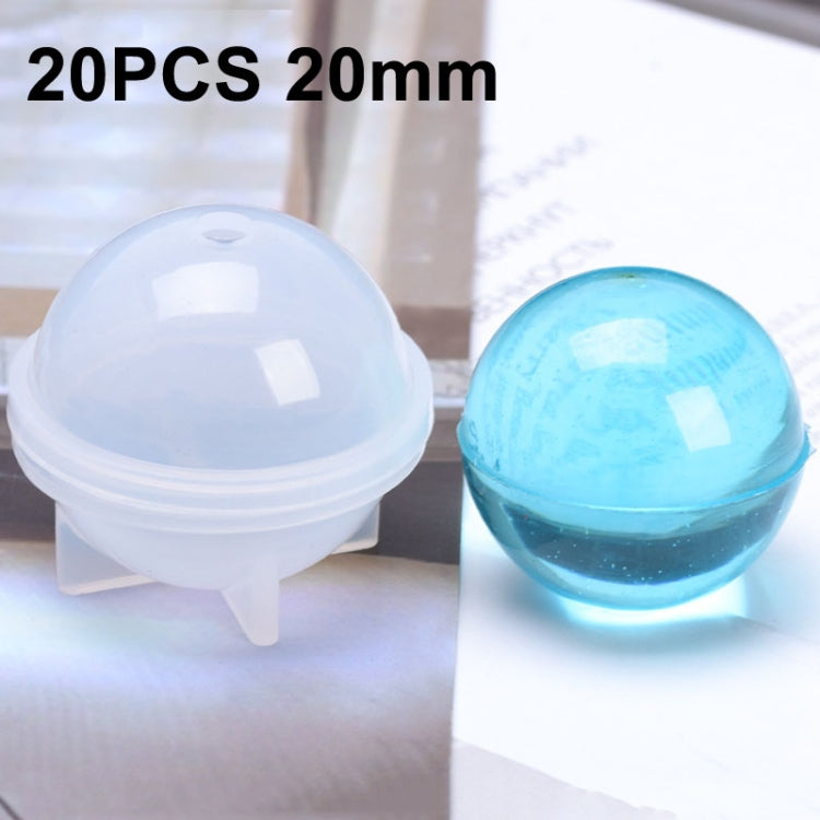 크리스탈 에폭시 볼 실리콘 몰드 DIY 수제 보석 구체 제작 몰드, 20개 20mm, 20개 30mm, 10개 40mm, 4개 50mm, 4개 60mm