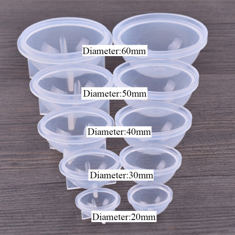 크리스탈 에폭시 볼 실리콘 몰드 DIY 수제 보석 구체 제작 몰드, 20개 20mm, 20개 30mm, 10개 40mm, 4개 50mm, 4개 60mm