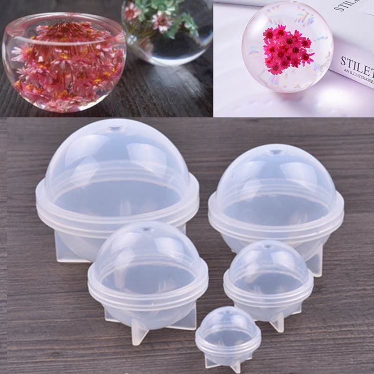 크리스탈 에폭시 볼 실리콘 몰드 DIY 수제 보석 구체 제작 몰드, 20개 20mm, 20개 30mm, 10개 40mm, 4개 50mm, 4개 60mm