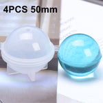 크리스탈 에폭시 볼 실리콘 몰드 DIY 수제 보석 구체 제작 몰드, 20개 20mm, 20개 30mm, 10개 40mm, 4개 50mm, 4개 60mm