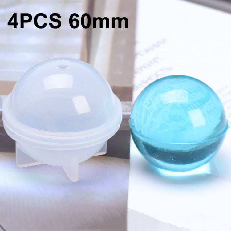크리스탈 에폭시 볼 실리콘 몰드 DIY 수제 보석 구체 제작 몰드, 20개 20mm, 20개 30mm, 10개 40mm, 4개 50mm, 4개 60mm