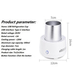 Car Mini Refrigerator Portable Household Freezer Refrigeration Cup, White