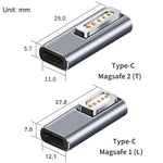 Type-C/USB-C to Magsafe1/2 충전 어댑터 PD 충전 지원, Type-C to Magsafe 1 L, Type-C to Magsafe 2 T
