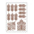 5 PCS Semi Permanent Brown Red Waterproof Lace Tattoo Sticker, 208 x 148mm