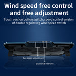 CoolCold 17인치 게이밍 노트북 쿨러 여섯 팬 두 개 USB 포트 2600RPM 노트북 쿨링 패드