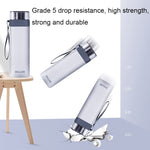 Diller D8646 Square Shape Fitness Leakproof Water Bottle, 400ml, 550ml