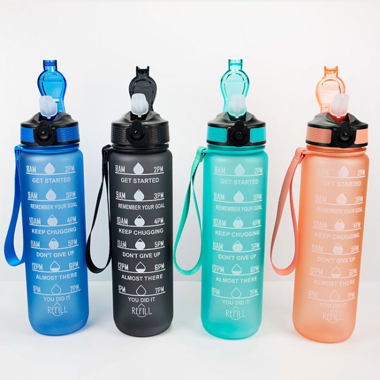 1000ml 그라데이션 스페이스 컵 스포츠 보틀 바운스 뚜껑 빨대 컵, 오렌지-그린 그라데이션, 블루와 레드 그라데이션, 그린과 레드 그라데이션, 옐로우 퍼플 그라데이션, 블랙, 블루, 그린