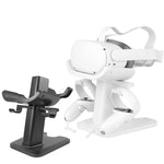 VR Stand Headset Display And Controller Holder Mount For Meta Quest 2, For Oculus Quest 2 White
