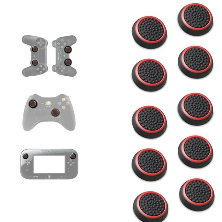 PS5/PS4/PS3/ONE/360/PRO/series X/S용 10개입 게임패드 실리콘 발광 버튼 캡 조이스틱 캡