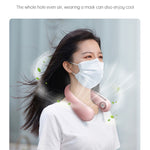 게으른 목걸이형 선풍기 블레이드 없는 무소음 스포츠 선풍기, 모델:, T36 화이트 3000 mAh, T36 블랙 3000 mAh, T36 핑크 3000 mAh, A306 쿼드코어 4000 mAh 핑크, A306 쿼드코어 4000 mAh 그린, A306 쿼드코어 4000 mAh 화이트