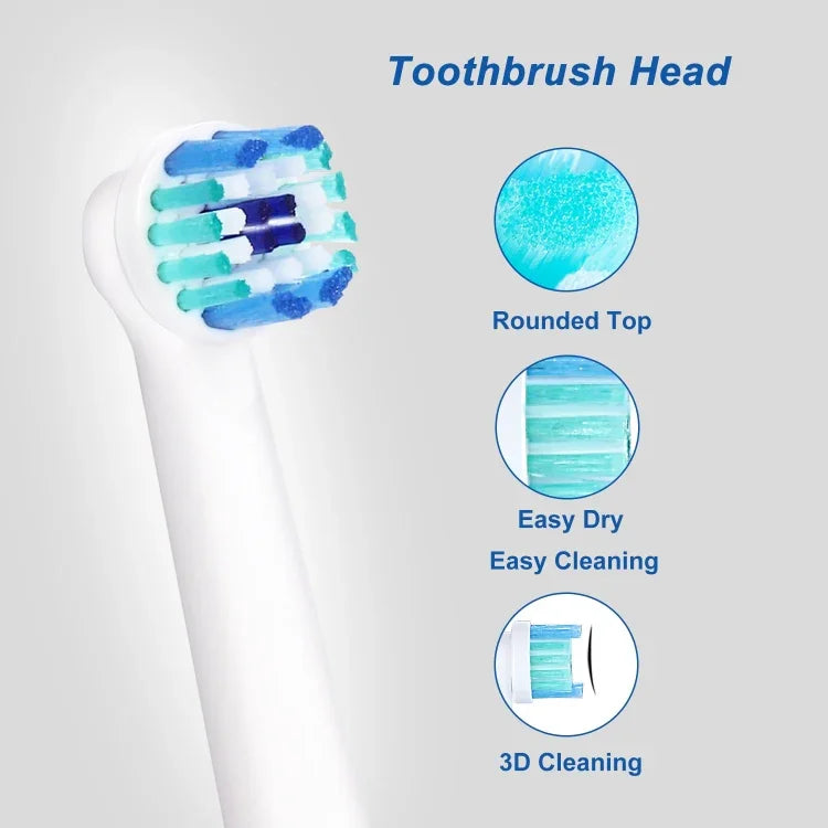 2개입 Oral-B 전동 칫솔 전용 교체용 헤드, 일상 청소, 정밀 청소, 다중 각도 청소, 프로페셔널 브라이트 화이트, 치아 플라그 청소용
