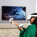 Oculus Quest 2용 VR 안경 렌즈 쉘 핸들 보호 케이스, 화이트, 레드, 그린
