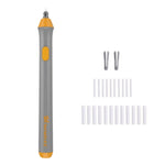 Tenwin 8302 Adjustable Electric Eraser With Rubber Refills For Sketch Drawing Erasing, Black, White, Grey