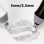 Tenwin 8302 Adjustable Electric Eraser With Rubber Refills For Sketch Drawing Erasing, Black, White, Grey