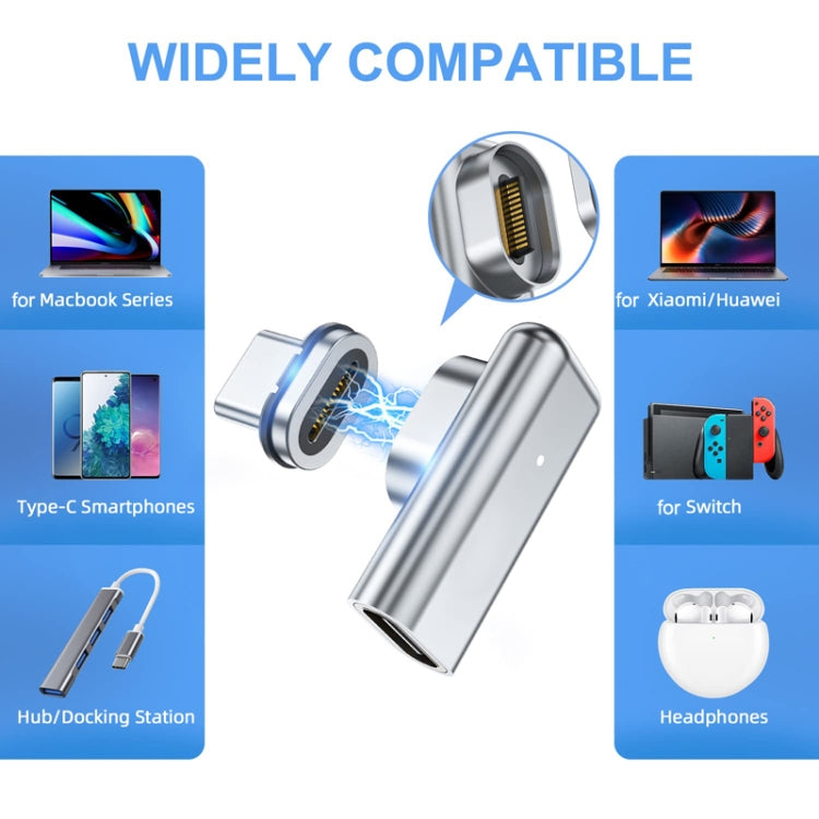 TZ30 PD100W 24핀 고속 충전 Type-C / USB-C 자석 엘보 어댑터 MacBook 노트북 커넥터용