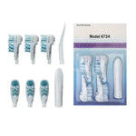 4개 세트 다방향 전동 칫솔모 교체용 Oral B 3733 4732 4734용