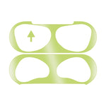 Airpods 3용 2개입 헤드폰 내부 커버 스티커 방진 보호 필름, 검정, 금색, 은색, 로즈 골드, 빨강, 초록, 파랑, 보라