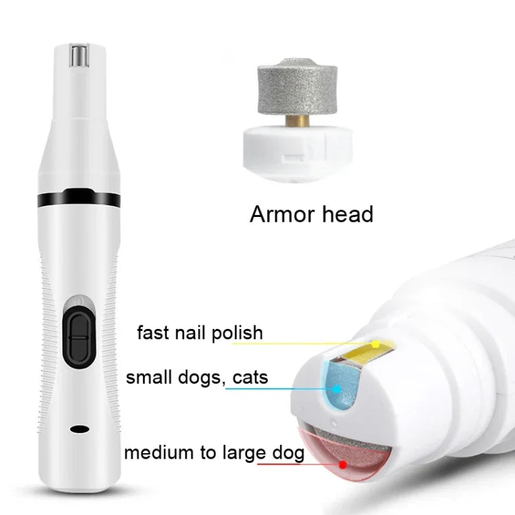 반려동물 USB 전기 이발기 개 털 다듬기 손톱 광택기, 손톱 광택기