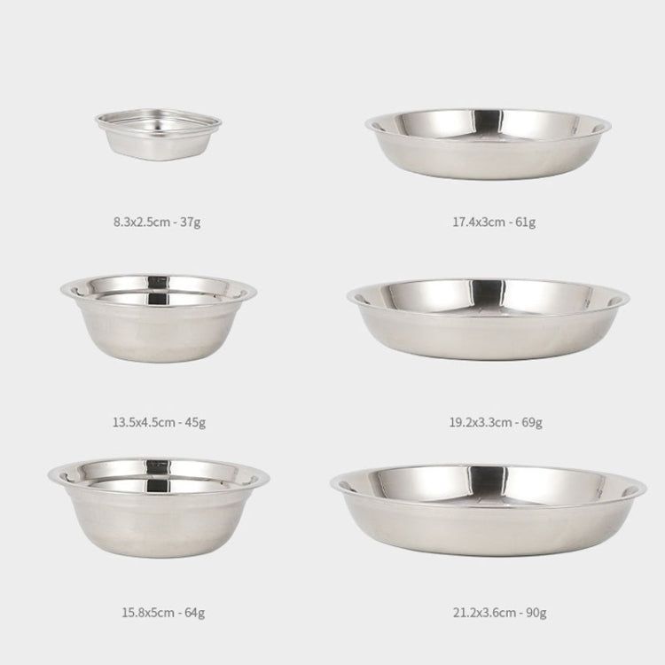 CLS Portable Stainless Steel Dinner Plate Outdoor Camping Cutlery, 22 PCS / Set