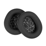 SONY MDR-7506 / V6 / 900ST용 2개입 헤드셋 스폰지 이어머프, 회색 스티치, 검정 스티치, 흰색 스티치, 갈색 스티치, 검정 망, 망 스티치, 검정 흰색 망, 검정 파랑 망, 검정 초록 망, 검정 홀, 검정 양가죽, 갈색 양가죽