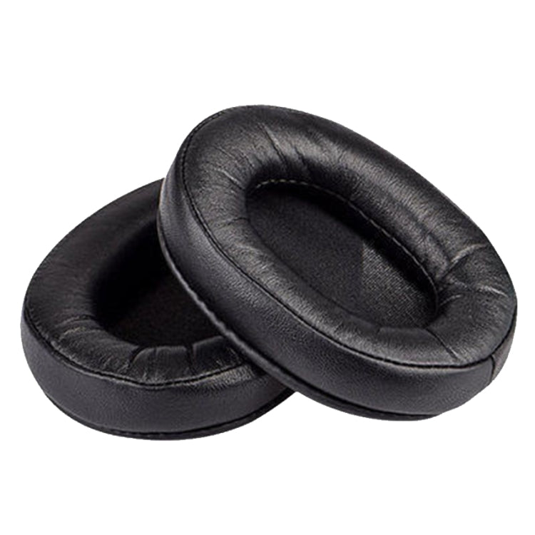 SONY MDR-7506 / V6 / 900ST용 2개입 헤드셋 스폰지 이어머프, 회색 스티치, 검정 스티치, 흰색 스티치, 갈색 스티치, 검정 망, 망 스티치, 검정 흰색 망, 검정 파랑 망, 검정 초록 망, 검정 홀, 검정 양가죽, 갈색 양가죽