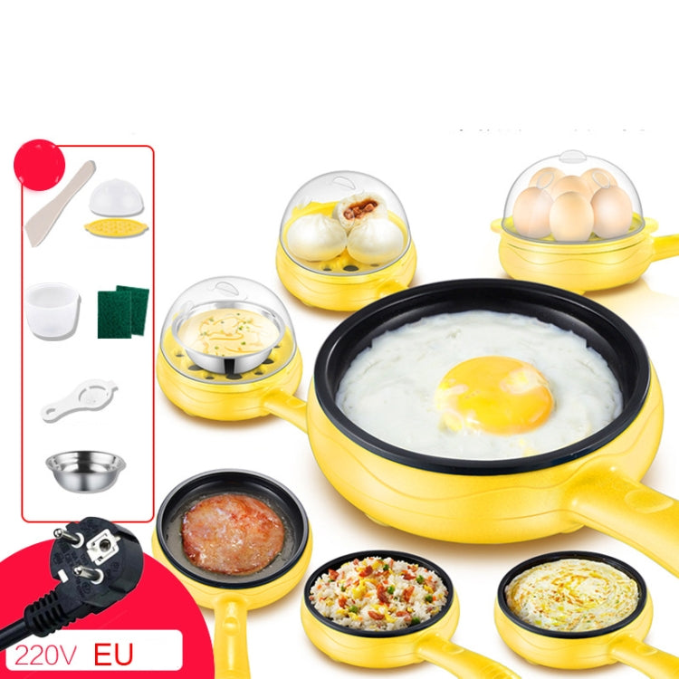 350W 전기 계란 오믈렛 조리기 프라이팬 스티머 조리기, EU 플러그, 스타일:, 단층 세트 옐로우, 이중층 세트 옐로우, 팬+나무 주걱 옐로우, 단층 세트 핑크, 이중층 세트 핑크, 팬+나무 주걱 핑크
