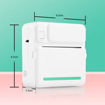 C19 200DPI 학생 숙제용 프린터 블루투스 무잉크 포켓 프린터, 핑크, 블루, 핑크 프린터 용지 x 5, 블루 프린터 용지 x 5, 핑크 스티커 x 5, 블루 스티커 x 5, 핑크 세트, 블루 세트